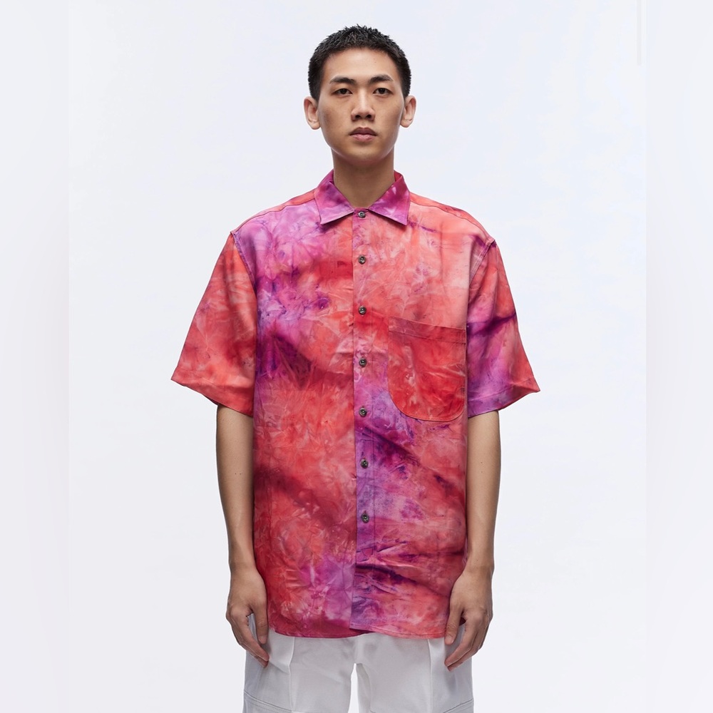 S/S OVERSIZED SHIRT RED SONG FOR THE MUTE